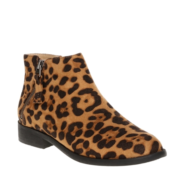Time and Tru Two Zip Women's Animal Print Booties - Picture 2 of 8